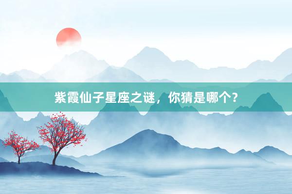 紫霞仙子星座之谜，你猜是哪个？